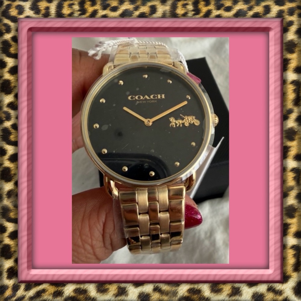 👑✅PRICE FIRM✅ COACH Elliot Gold and Black Womens Watch. Brand New!